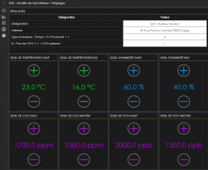 solutions connectées paramétrage-qualité-de-l'air-interieur